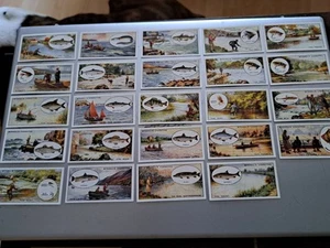 Vintage Fishing Angling Cards Stephen Mitchell & Son Set Of 24 Cards - Picture 1 of 5