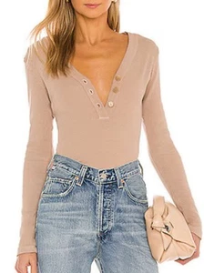 Citizens of Humanity Scarlett Rib Henley in torrone taglia media - Foto 1 di 17