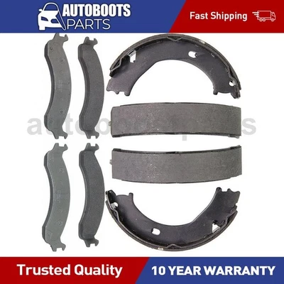 Juego de pastillas de freno de disco delanteras traseras zapata de freno de estacionamiento para Dodge Ram 2500 2000-2001 Foto 1 de 4