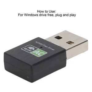 Wifi Adapter USB Receiver Ethernet 600Mbps 2.4Ghz5Ghz Dual Band Wireless Net NEW - Afbeelding 1 van 12