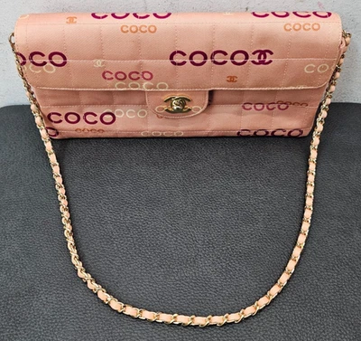 Chanel Coco Classic "Square Canvas Design" Double Flap Shoulder Bag/Handbag - Image 1 of 4