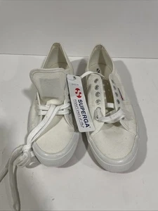 Superga 2750 Cotu Classic White Canvas Low Shoes Sneakers Men’s 11.5 - Picture 1 of 5