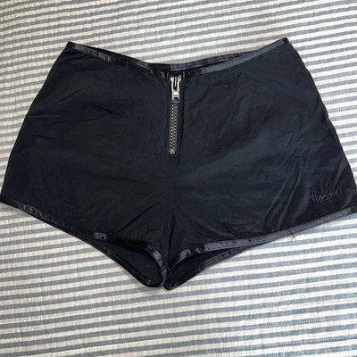 Pantalones Cortos De Colección Años 90 Mossimo Negros Cintura Alta Cremallera Frontal Pequeños Hechos en EE. UU.  Foto 1 de 4