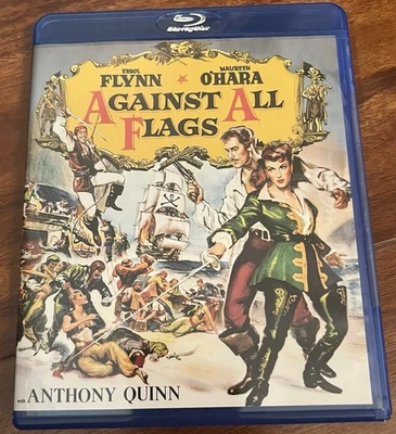 Like NEW: Against All Flags (Blu-ray, 1952) Errol Flynn, Maureen O'Hara - image 1 of 2