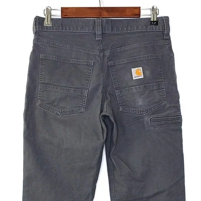 CARHARTT Rugged Flex mens relaxed straight pants size 30 x 30 canvas gray solid - Image 1 of 4