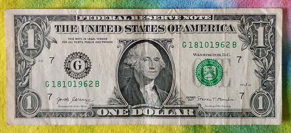 Oct 18, 1962 $1 Birthday Note G18101962B - Image 1 of 2