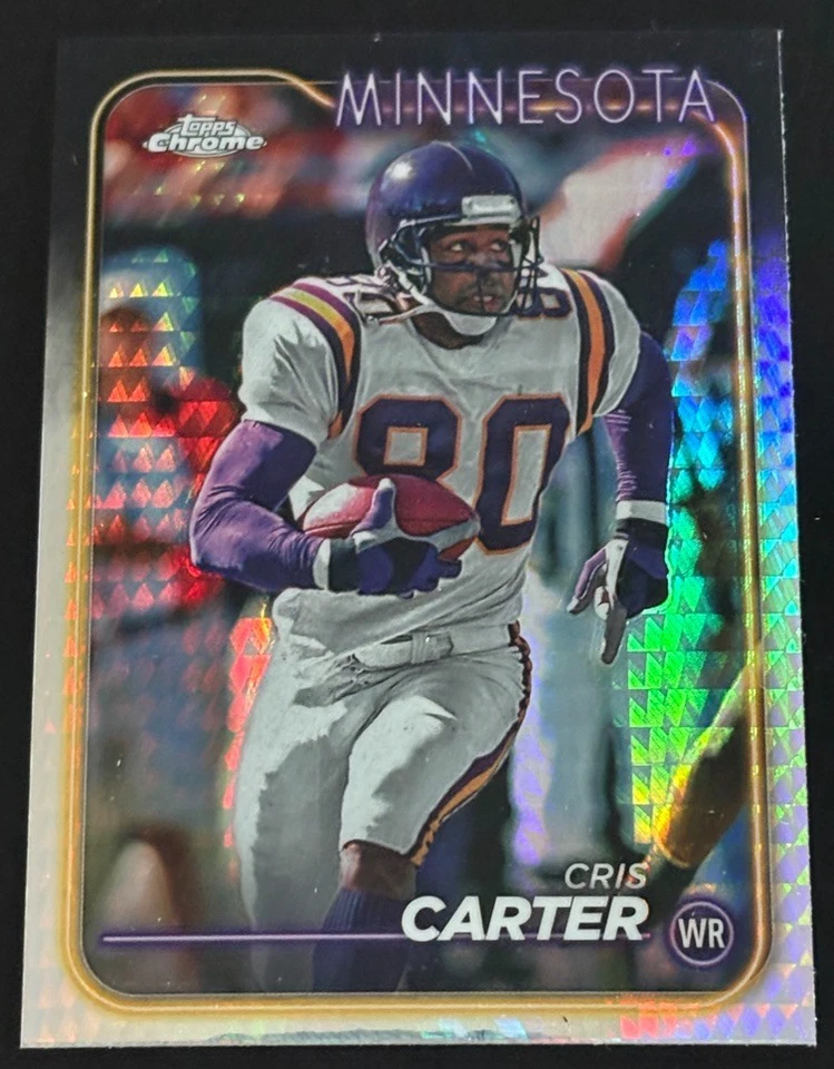 Cris Carter 2024 Topps Chrome X-Fractor #119 Minnesota Vikings - Image 1 of 2