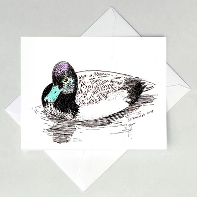 Lesser Scaup Note Card, Утка - Изображение 1 из 2