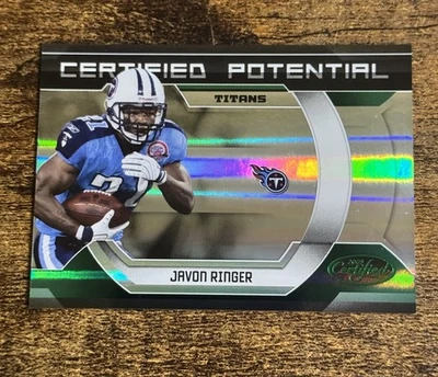 2009 Certified Potential Emerald /5 Javon Ringer #9 1/1 FOP Rookie RC SSP MSU - Image 1 of 2