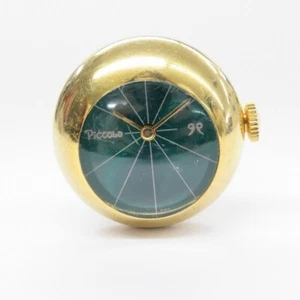 PICCOLO Watch Ring Watch Size 5+ Green Gold SS Hand-wound Ladies - Picture 1 of 7