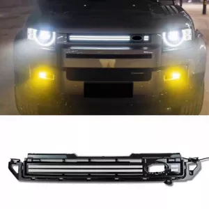 Luz LED parrilla delantera negra brillante Fit Land Rover Defender 90 110 130 2020-2023 - Imagen 1 de 8