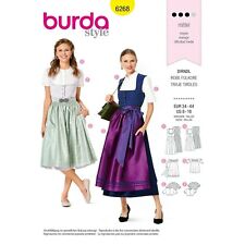 Burda 6268 Sewing Pattern German Folklore Costume Size 8-18 Dirndl 4011199062683
