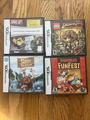 Lote de 4. Lego Star Wars. Temporada abierta. Indiana Jones. Garfield Funfest. Foto 1 de 3