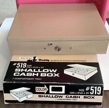 Buddy Products Vintage Shallow Cash Box 519 Compartment Tray Original Box Keys!