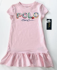 NWT, Girls POLO RALPH LAUREN Pink T-Shirt Dress. Size L(12-14) - Picture 1 of 1