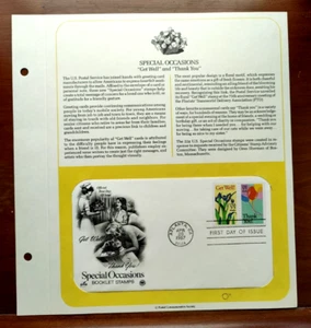 Special Occasions 1987 USPS First Day Cover 22 cent Commemorative Stamps - Picture 1 of 2