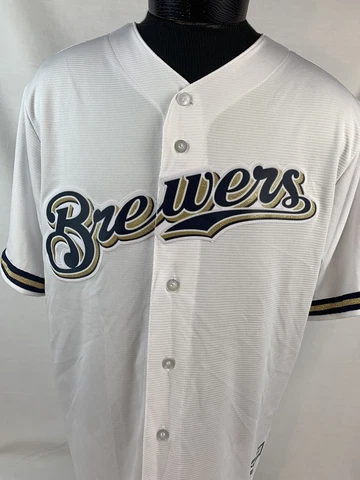 Milwaukee Brewers Jersey Sewn MLB Baseball USA Cool Base Majestic Men’s Large Cover
