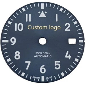 29 mm esfera de reloj con logotipo personalizado ajuste movimiento NH35 NH36 Miyota 8215 ETA 2824 - Imagen 1 de 17