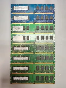 Lot (8) x 1GB DDR2 DDRII RAM PC-6400 PC-5300 800MHz MATCHED MODULES TESTED - Picture 1 of 6