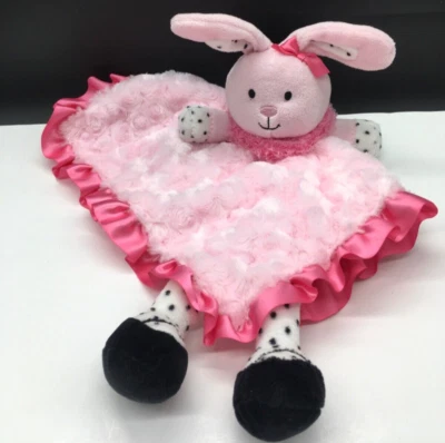 Bunny lovey 12” Cuadrado Rosa Felpa Satén Espalda Bebé Manta de Seguridad Gap Baby Starter Foto 1 de 4