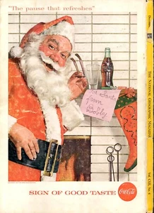 Coca-Cola Babbo Natale Pubblicità National Geographic Back Cover Dicembre 1957 - 1 - Foto 1 di 1