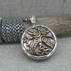 Sterling silver & Bronze Ancient Coin Four Virtues Pendant KEITH JACK Petrichor - Picture 1 of 10