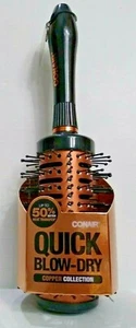 Conair Quick Blow Dry Pro Round Hair Brush Copper Collection #86258 - Picture 1 of 3