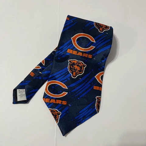 Vintage Chicago Bears Football Silk Neck Tie Team NFL Made in USA Cover