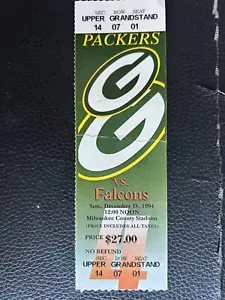 Green Bay Packers Ticket 12/18/1994 Stub Last Game At Milwaukee County Stadium!! - Picture 1 of 3