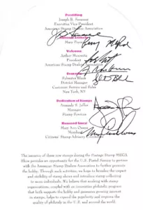 Signed USPS 1st Day Ceremony Program #2908 2911 2919 ASDA Juke Box Tail Fin Flag - Picture 1 of 4