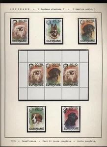 Suriname 1976 Hunde Serie Kpl Mit Bf Neu Gummi Integra MNH T130 - Picture 1 of 1