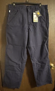 Carhartt Flame-Resistant Midweight Canvas Pant Navy Blue Loose Fit 38x32 - NWT - Picture 1 of 7