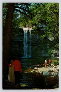 Awosting Falls Lake Minnewaska New York Onlooker People VTG Unused Postcard - Imagen 1 de 2