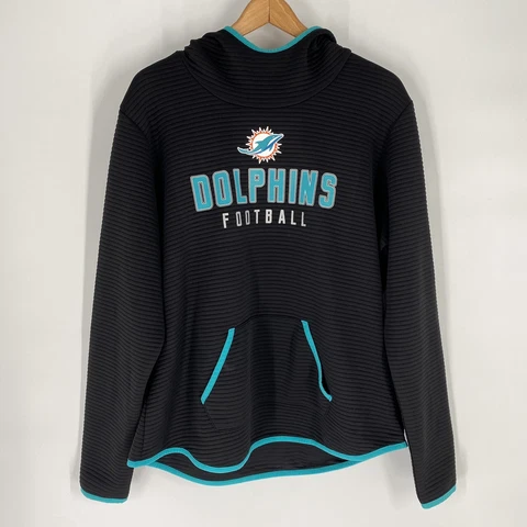 NFL Miami Dolphins Womens Black TX3 Warm Pullover Hoodie Size 2XL Cover