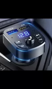 Car MP3 Player Dual USB Fast Charger Fm Bluetooth Receiver Bluetooth Compatible - Picture 1 of 6