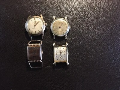 4 Relojes Bulova Hamilton Lord Elgin Drivers Reloj Benrus Todo Funcionando No Perfecto Foto 1 de 4