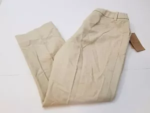 Coldwater Creek Natural Waist Washed Poplin Capri Beige Womens Size 8 Petite New - Picture 1 of 8