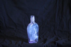 vintage antique purple pint flask bottle - Picture 1 of 3