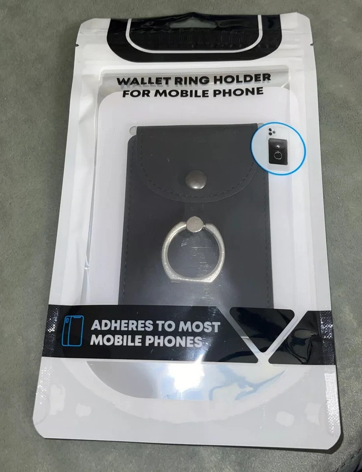Cartera Bolsillo Ranura para Tarjetas Soporte para Anillo para Teléfono Celular Móvil Cuero PU Foto 1 de 4