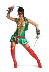 Womens Adult Sexy TMNT Deluxe RAPHAEL Turtles Costume - Picture 1 of 1