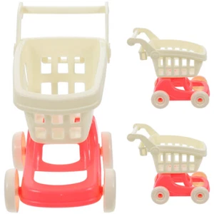 3 Stück Einkaufswagen Ornamente Kind Mini Haus Trolley Zubehör - Bild 1 von 12