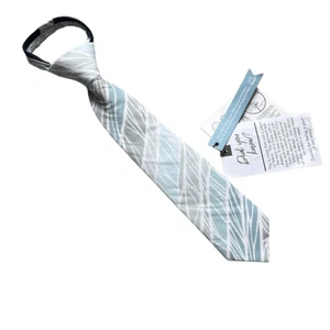 Littlest Prince Boys 2-5 Yr Blue Green Abstract Stripe Tie Necktie NEW - Picture 1 of 5