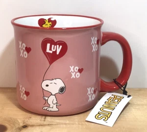 Peanuts Snoopy LUV Heart Balloon Ceramic Coffee Mug Valentine's Day Gift - Picture 1 of 6