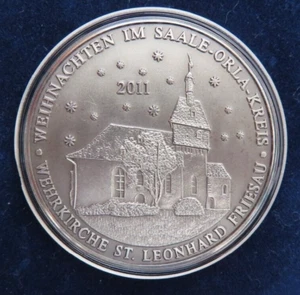 Weihnachten Taler 2011 Saale Orla St. Leonhard Friesau 999 Silber Ag ca 25,00 g - Bild 1 von 2