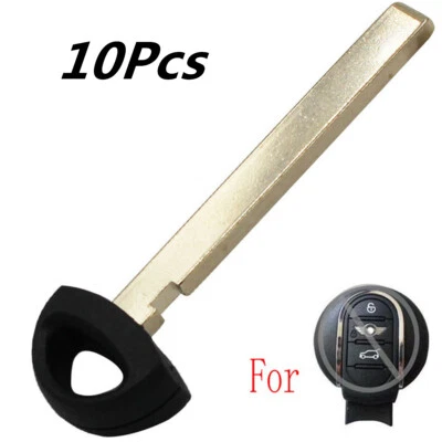 10Pcs Uncut Emergency Insert Key Blank Blade for Mini Cooper Clubman F55 F56 F57 Foto 1 de 4