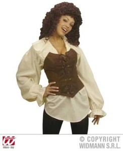 Corsé Gamuza Marrón XL Adulto Damas Vestido Elegante Disfraz - Imagen 1 de 2