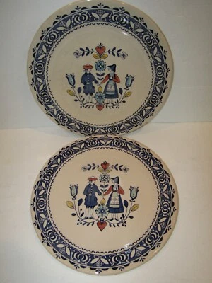 JOHNSON BROTHERS Antiguo Granito CORAZONES Y FLORES Juego de 2 Platos de Cena 10.25" Foto 1 de 4