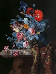 A Still Life with Flowers | Hendrick de Fromantiou | Renaissance Print - Picture 1 of 9
