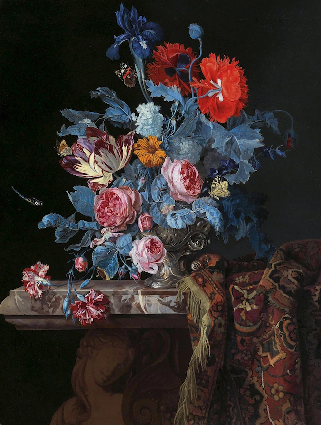 A Still Life with Flowers | Hendrick de Fromantiou | Renaissance Print - Image 1 of 4