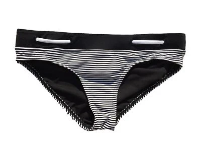 Parte inferior de bikini JAG 304384 para mujer a rayas con bandas (X grande, rayas negras y blancas) Foto 1 de 2